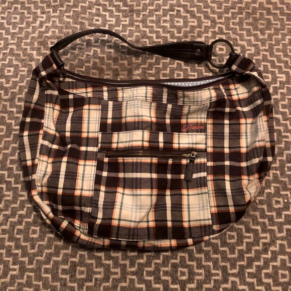 Dakine plaid shoulder slouchy beach bag - Picture 1 of 6
